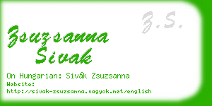 zsuzsanna sivak business card