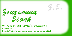 zsuzsanna sivak business card